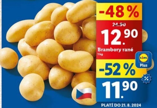 Brambory konzumní rané