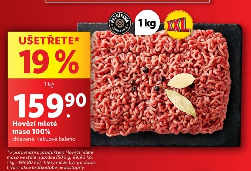 Mleté maso hovězí Řezníkova čerstvá porce