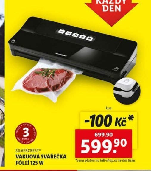 SILVERCREST VAKUOVÁ SVÁŘEČKA FÓLIÍ 125 W