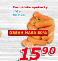 Farmářské špekáčky Maso uzeniny Písek