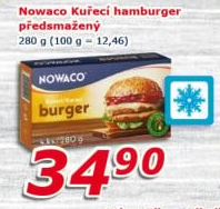 Hamburger kuřecí mražený Nowaco
