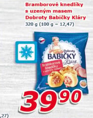 Knedlíky bramborové s uzeným masem mražené Dobroty babičky Kláry