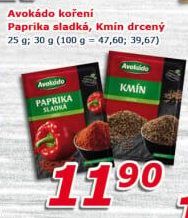 Koření Paprika sladká Avokádo