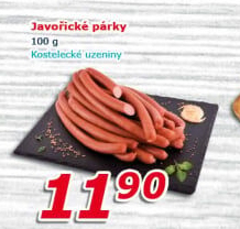 Párky javořické Kostelecké uzeniny