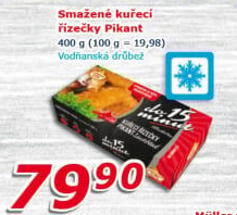 Řízečky kuřecí smažené mražené Pikant Vodňanské kuře