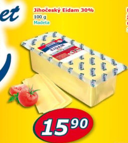 Sýr Eidam Jihočeský 30% Madeta