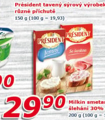 Tavené sýry Président