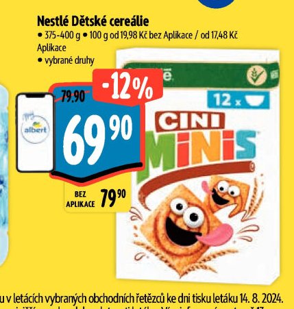 Nestlé Dětské cereálie