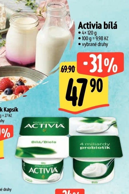 Activia bílá