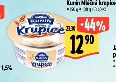 Kunín Mléčná krupice