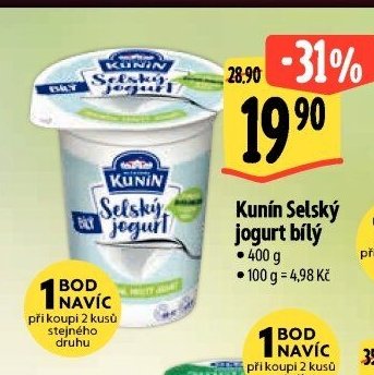 Kunín Selský jogurt bílý