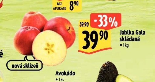 Jablka Gala skládaná
