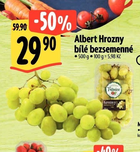 Albert Hrozny bílé bezsemenné
