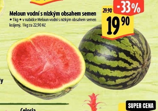Meloun vodní s nízkým obsahem semen