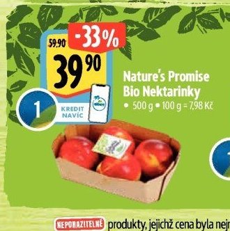 Nature's Promise Bio Nektarinky