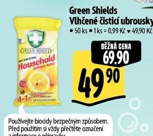 Green Shields Vlhčené čisticí ubrousky