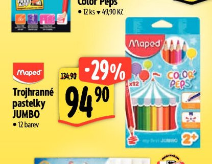 Maped Trojhranné pastelky JUMBO