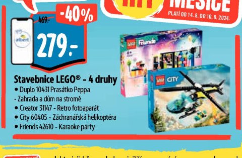 Stavebnice LEGO - 4 druhy