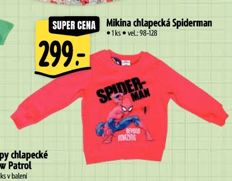 Mikina chlapecká Spiderman