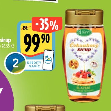 4Slim Čekankový sirup