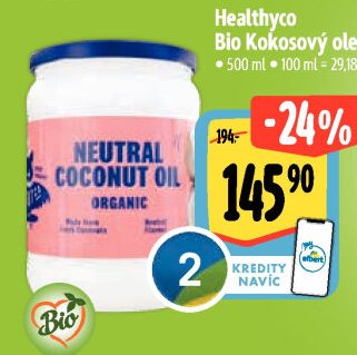 Healthyco Bio Kokosový olej