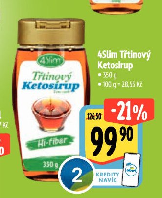 4Slim Třtinový Ketosirup