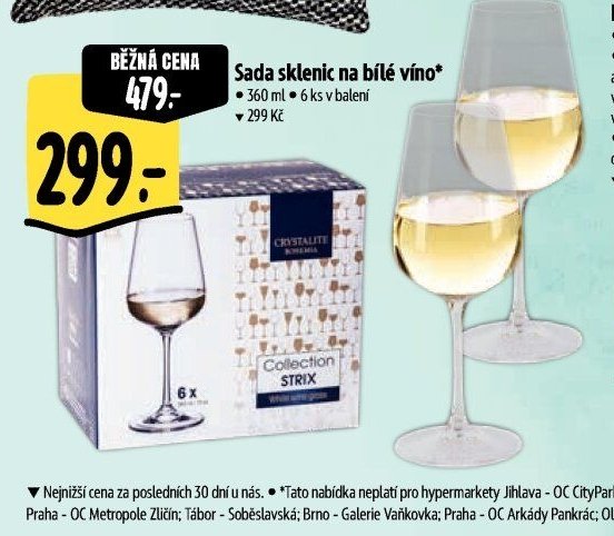 Sada sklenic na bílé víno