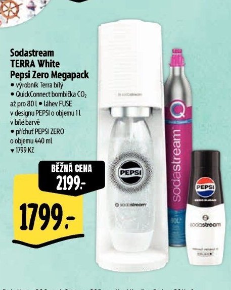 Sodastream TERRA White Pepsi Zero Megapack