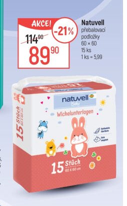 Natuvell přebalovací podložky