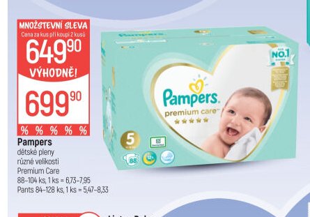 Pampers dětské pleny Premium Care
