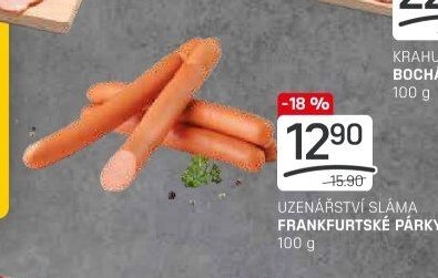 UZENÁŘSTVÍ SLÁMA FRANKFURTSKÉ PÁRKY