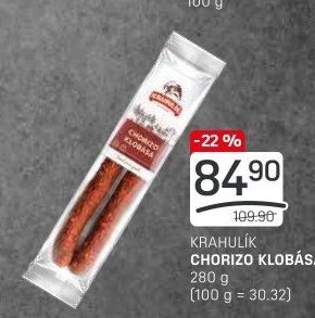 KRAHULÍK CHORIZO KLOBÁSA