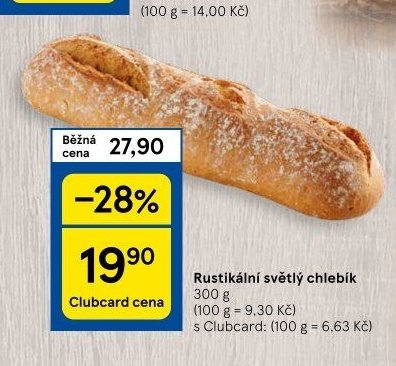 Rustikální světlý chlebík