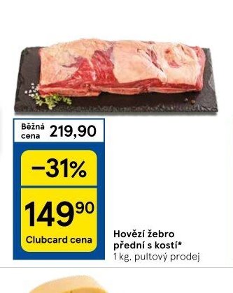 Hovězí žebro přední s kostí
