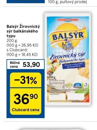 Balsýr Žirovnický sýr balkánského typu