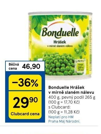 Bonduelle Hrášek v mírně slaném nálevu