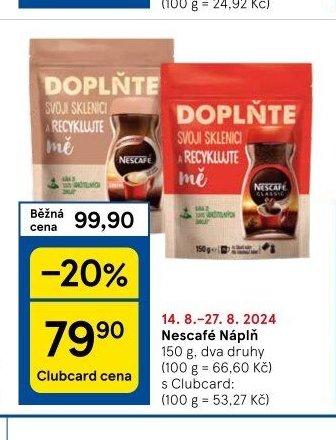 Nescafé Náplň