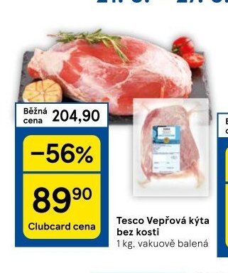 Tesco Vepřová kýta bez kosti