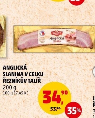 Anglická slanina Řezníkův talíř