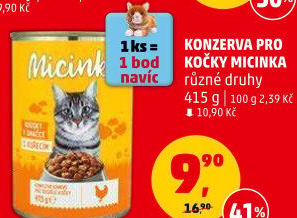 Konzerva pro kočky Micinka