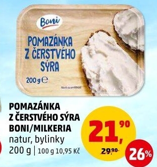 Pomazánka z čerstvého sýra Boni