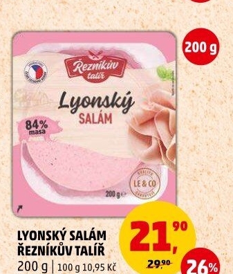 Salám lyonský Řezníkův talíř