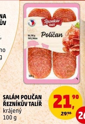 Salám Poličan Řezníkův talíř