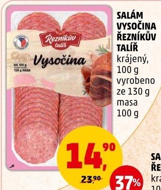 Salám Vysočina Řezníkův talíř