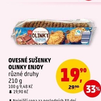 Sušenky ovesné Olinky Enjoy