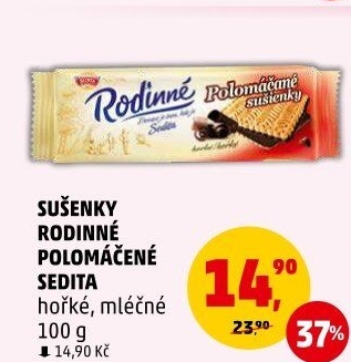 Sušenky Rodinné polomáčené Sedita