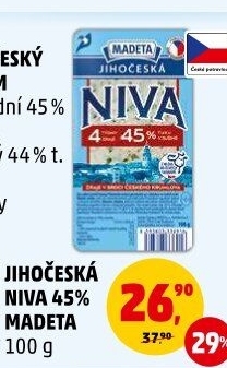 Sýr Niva Jihočeská 45% Madeta