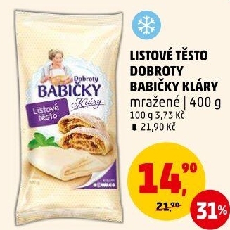 Těsto listové mražené Dobroty babičky Kláry