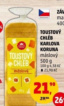 Toustový chléb Karlova Koruna