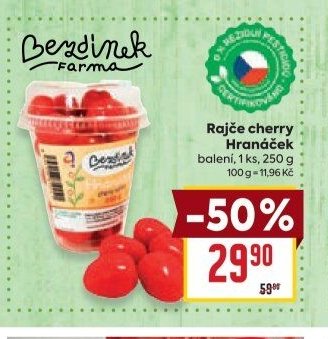Rajče cherry Hranáček